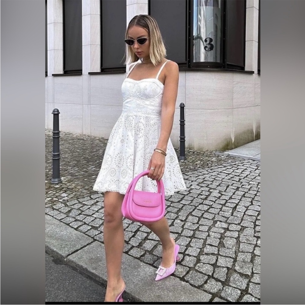 NWT $89 Zara white dress size S 2784/019 - Picture 6 of 13